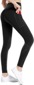 High Waisted Tummy Control Leggings-Yoga-Pants with Pockets Leggings for Women Workout Squat Proof Tights